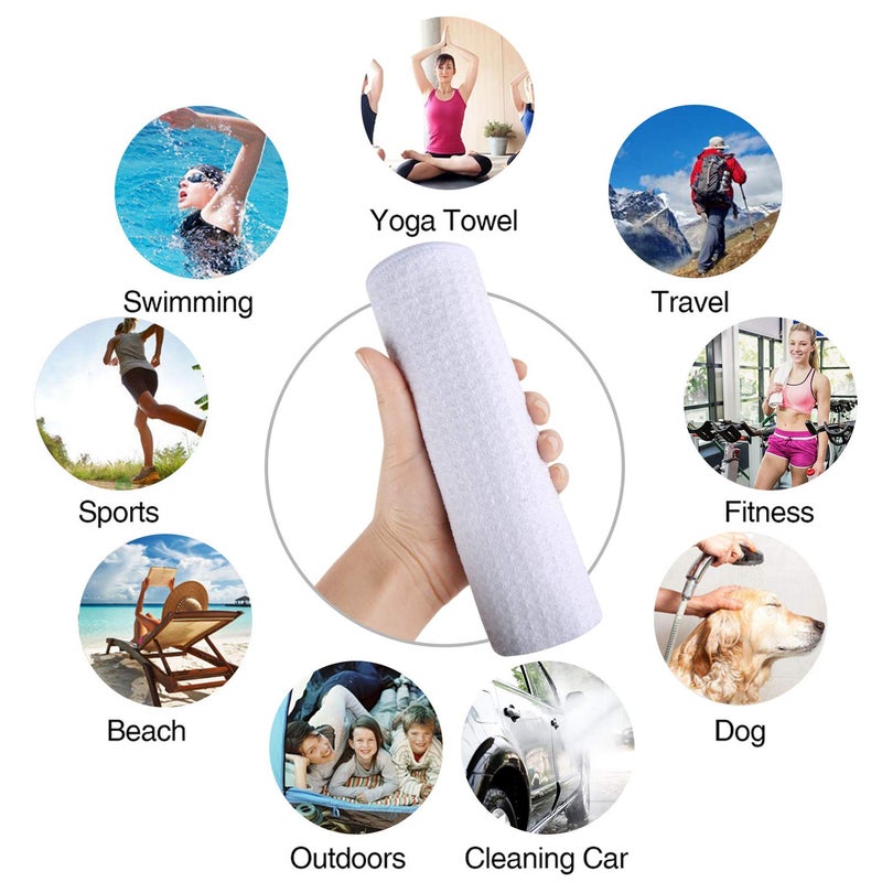 SUNLAND Microfiber Sports Workout Towel Fast Drying Fitness Sweat Towels for Men & Women Lightweight Multi-Purpose Gym Exercise Towels 3 Pack 16Inch x 32Inch - Image 4
